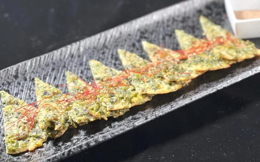 【新橋×焼肉×韓国料理】特製〈あおさの薄焼きチヂミ〉/야키니쿠/yakiniku/烤肉/yakiniku near me